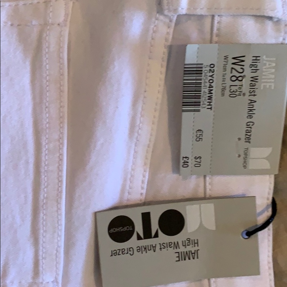 White Topshop denim jeans